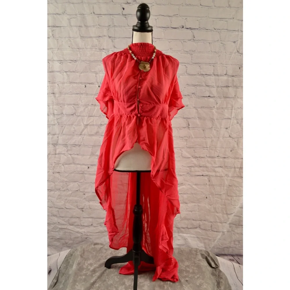 Brand New Half Sleeve Hi Low Blouse/ Duster Sz 22/24 & 26/28 - Picture 9 of 13